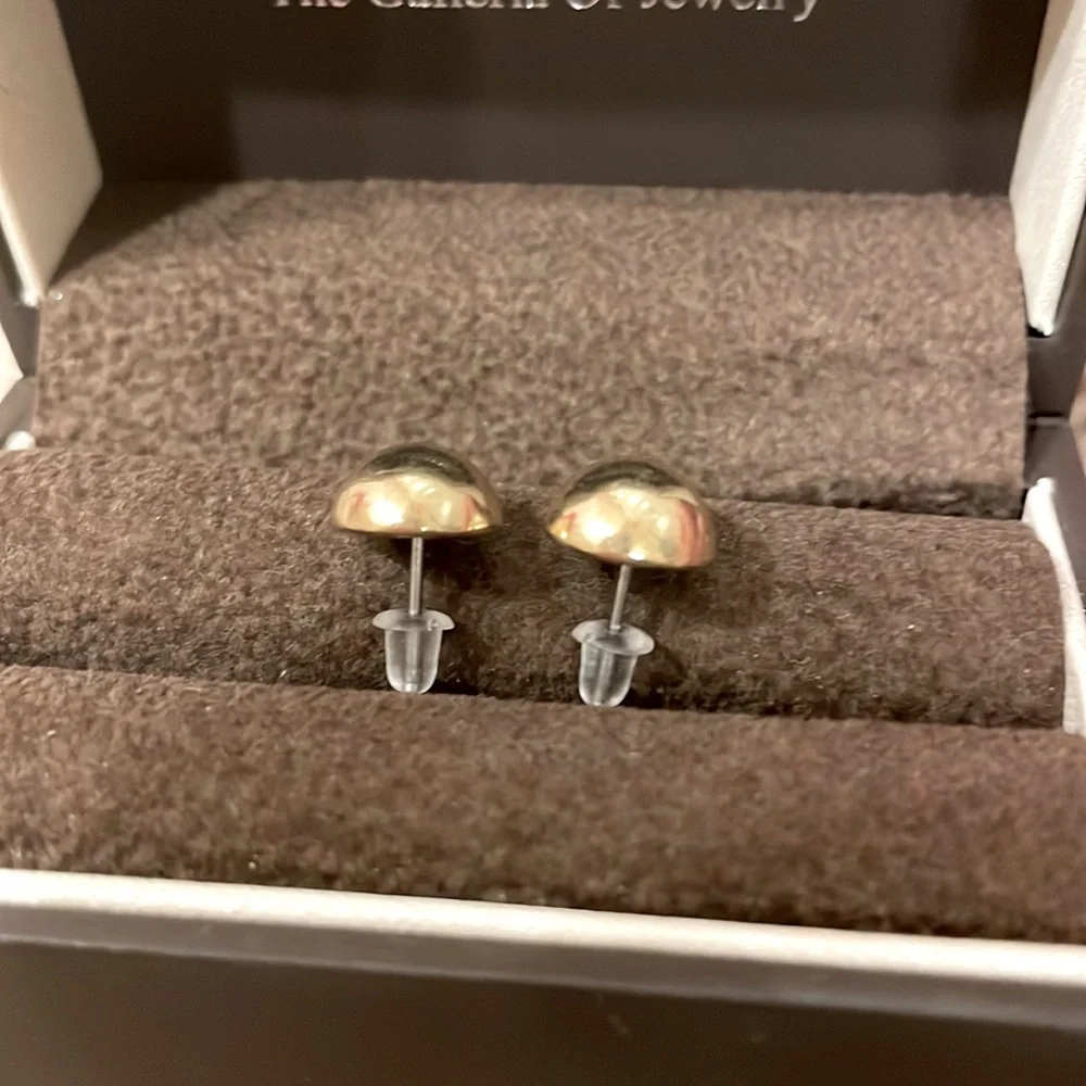 Gold dome earrings